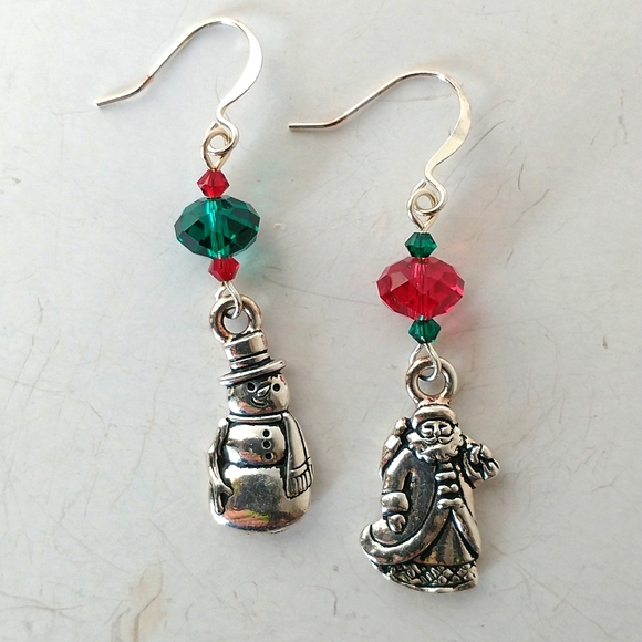 Swarovski Christmas earrings - Picture 1 of 3